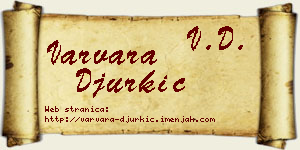 Varvara Đurkić vizit kartica